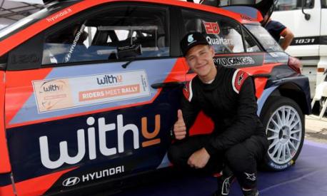 Fabio Quartararo, 21 anni, al Ciocco con la Hyundai i20 da rally
