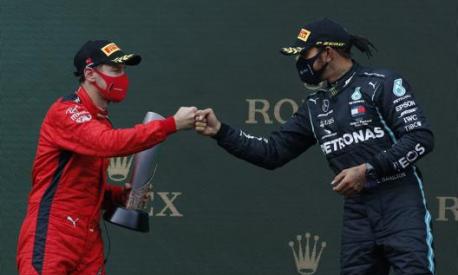 L’ultimo podio di Seb con la Ferrari nel GP di Turchia dello scorso 15 novembre. Lapresse