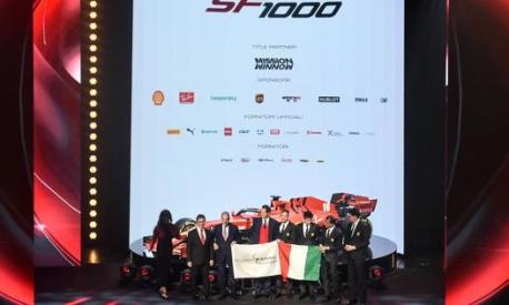 La presentazione della Ferrari SF1000 a Reggio Emilia. Afp