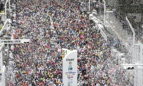La maratona di Tokyo dello scorso anno. Epa