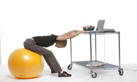 Sedia con Palla per Esercizi per Ufficio e scrivania, Sedia da Yoga con  Copertura per Palla di Stabilità, Sedia da Ufficio con Palla per Yoga  55/65/75