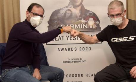 Davide Cassani e Paolo Cazzaro ai Garmin Beat Yesterday Awards 2020 - foto Massimo Viscardi