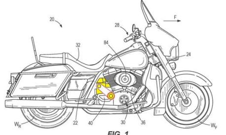 Nei brevetti Harley il compressore è sistemato dietro al cilindro posteriore