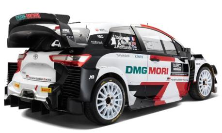 La Yaris Wrc del team Toyota Gazoo Racing per la stagione 2021
