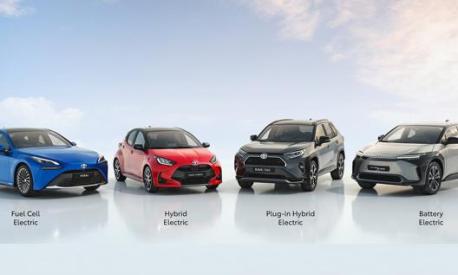 La gamma Toyota abbraccia tutte le soluzioni di motorizzazione, dal Full Hybrid all’elettrico puro
