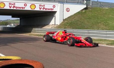 Mick Schumacher a Fiorano con la Ferrari SF71H del 2018