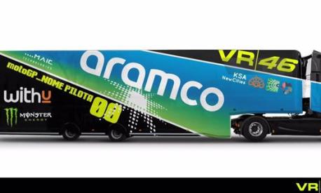 Il futuro camion con il main sponsor Aramco