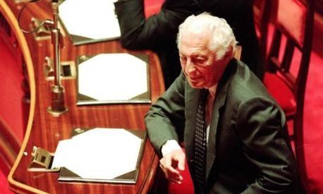 Agnelli a Palazzo Madama. Il presidente Francesco Cossiga lo nominò senatore a vita nel 1991. AP