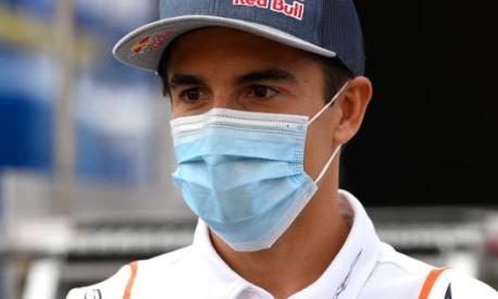 Marc Marquez, 28 anni, è volato in Qatar per la prima dose del vaccino anti Covid-19.Afp