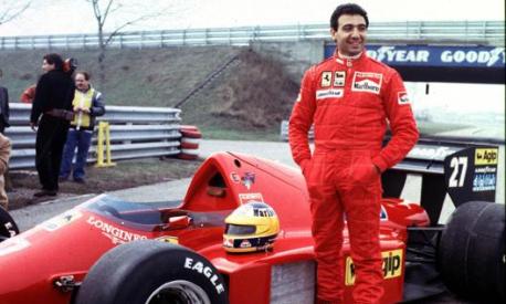 Michele Alboreto ai tempi della militanza in Ferrari. Ansa