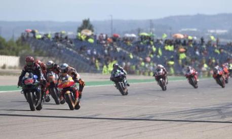 La MotoGP in azione ad Aragon. Getty