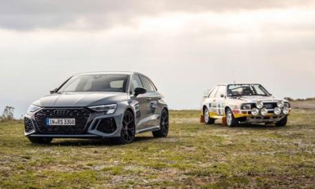 La nuova Audi RS3 al fianco della Sport Quattro S1, legate da quarant’anni di trazione integrale quattro