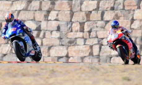 Alex Rins e Alex Marquez, 1° e 2°  al GP di Aragon 2020. Afp