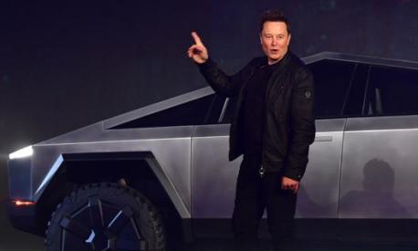 Elon Musk alla presentazione del Cybertruck il 21 novembre 2019. Afp