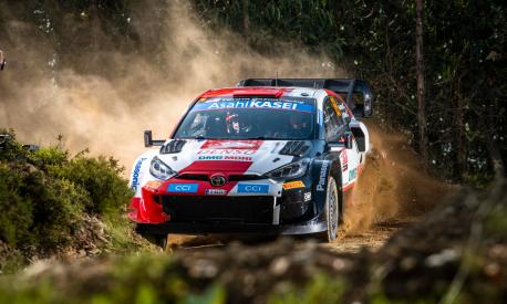 Kalle Rovanperä (FIN) Jonne Halttunen (FIN) of team TOYOTA GAZOO RACING WRT are seen racing during the World Rally Championship Portugal in Porto, Portugal on 19 May, 2022 // Jaanus Ree / Red Bull Content Pool // SI202205190240 // Usage for editorial use only //