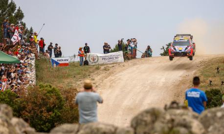 Ott Tanak (Hyundai), vincitore del Rally Italia Sardegna. Foto: Hyundai