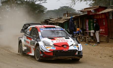 L'auto di Rovanpera in occasione del Safari Rally Kenya 2021. Toyota Gazoo Racing