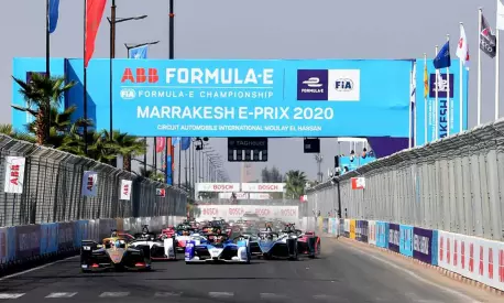 Formula E in azione a Marrakech