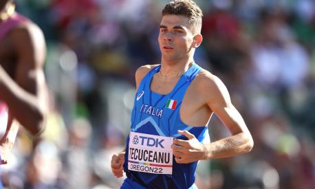 Catalin Tecuceanu of Team Italy competes in the Men's 800m heats on day six of the World Athletics Championships Oregon22 at Hayward Field on July 20, 2022 in Eugene, Oregon.   Christian Petersen/Getty Images/AFP
== FOR NEWSPAPERS, INTERNET, TELCOS & TELEVISION USE ONLY ==
