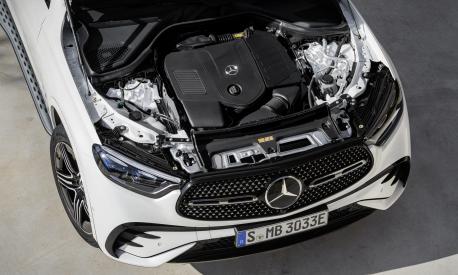 Il vano motore della Mercedes Glc plug-in hybrid