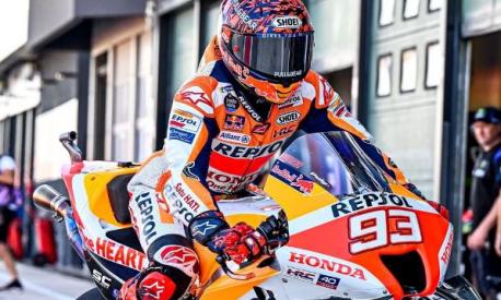 Marc Marquez in sella alla Honda nel test di Misano (Instagram MotoGP)