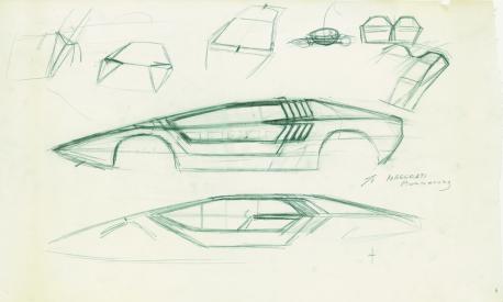 i disegni originali della Maserati Boomerang