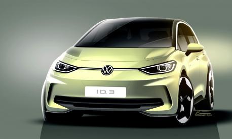 Ecco i primi bozzetti della Volkswagen ID.3 2023