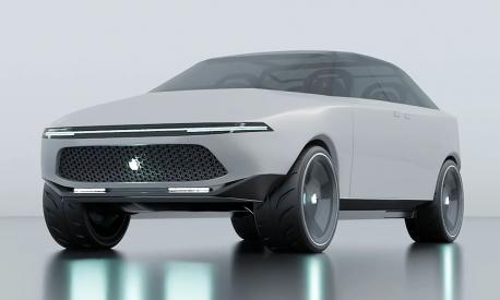 Un rendering che anticipa Apple Car, attesa nel 2026