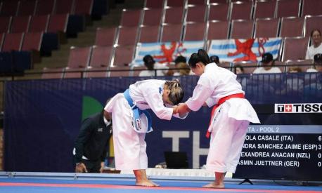 Carola Casale durante l'edizione 2022 dei World Games (crediti: karate.netgallery)