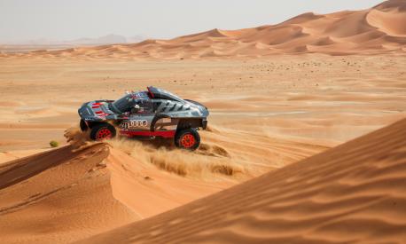 La vettura di Mattias Ekström ed Emil Bergkvist in azione alla Dakar 2023