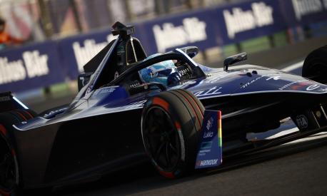 epa10403982 German Maximilian Gunther of Maserati MSG Racing in action during the first free practice session of the 2023 Mexico CityE-Prix at Hermanos Rodriguez race track in Mexico City, Mexico, 13 January 2023.  EPA/Jose Mendez