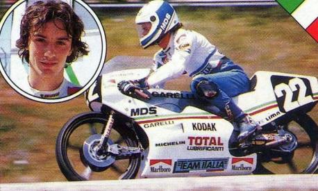 Luca Cadalora Campione del mondo in 125 con Garelli nel 1986