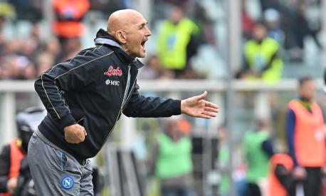 Napoli coach Luciano Spalletti reacts during the italian Serie A soccer match Torino FC vs SSC Napoli at the Olimpico Grande Torino Stadium in Turin, Italy, 19 march 2023 ANSA/ALESSANDRO DI MARCO