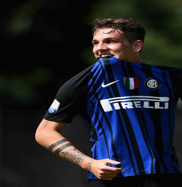 during the Primavera Serie A match between FC Internazionale U19 and Sassuolo U19 at Stadio Breda on May 12, 2018 in Sesto San Giovanni, Italy.