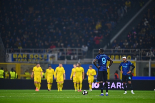    Marcus Thuram of FC Internazionale in action during the UEFA Champions League 2025/26 League Knockout Play-off Second Leg match between FC Internazionale Milano and FK Bodo/Glimt at Stadio San Siro on February 24, 2026 in Milan, Italy. (Photo by Mattia Pistoia - Inter/Inter via Getty Images)