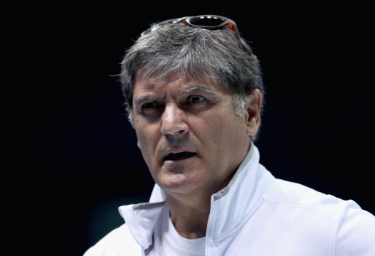 during a **** prior to the Nitto ATP World Tour Finals at O2 Arena on November 10, 2017 in London, England.