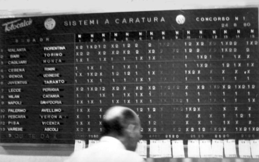 storia schedina totocalcio tabellone meccanizzazione