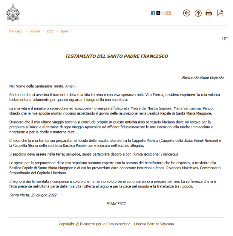 come è morto papa francesco