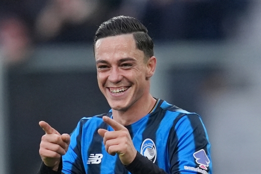 Atalantaâs Giacomo Raspadori   celebrates after scoring 3-0  during the Serie A soccer match between Atalanta and Parma at the New Balance Stadium in Bergamo , north Italy - Sunday , January 25 , 2026. Sport - Soccer . (Photo by Spada/LaPresse)