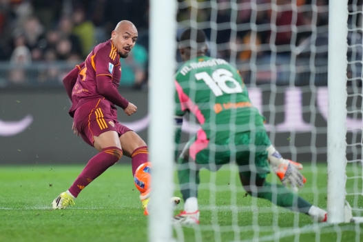 Romaâs Donyell Malen during the Serie A EniLive soccer match between Roma and Milan at the Rome's Olympic stadium, Italy - Sunday January 25, 2026 - Sport  Soccer ( Photo by Alfredo Falcone/LaPresse )