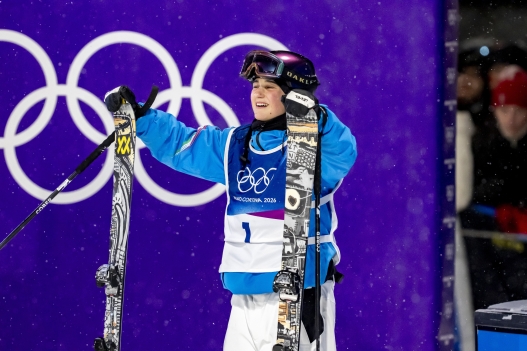  Flora Tabanelli of Team Italy takes 3rd place on day ten of the Milano Cortina 2026 Winter Olympic games at Livigno Snow Park on February 16, 2026 in Livigno, Italy. (Photo by Millo Moravski/Agence Zoom/Getty Images)