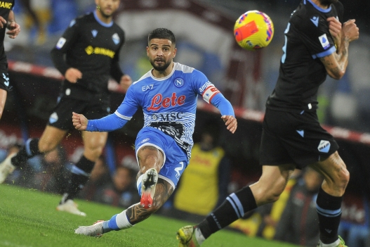 NAPLES, ITALY - 2021/11/28: Lorenzo Insigne player of Napoli, during the match of the Italian Serie A championship between Napoli vs Lazio, final result Napoli 4, Lazio 0, match played at the Diego Armando Maradona stadium in Naples. (Photo by Vincenzo Izzo/LightRocket via Getty Images)