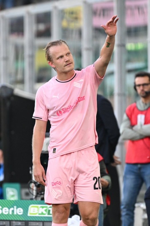 JOEL POHJANPALO of Palermo during the Serie B match between Palermo and Cesena at Renzo Barbera stadium in Palermo, Italy - Saturday 18 April 2026. Sport - Football. (Photo by Giovanni Isolino/Lapresse)