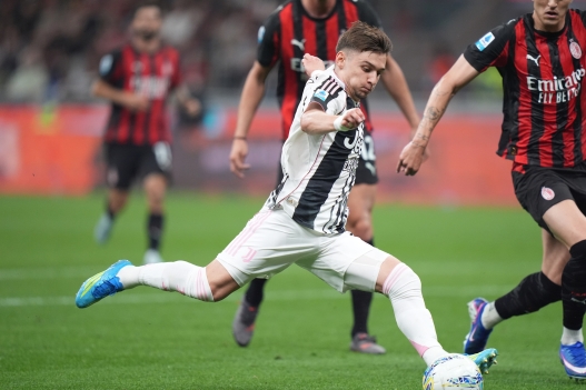 Juventusâ Francisco Conceicao during the Serie A soccer match between Milan and Juventus  at the San Siro Stadium in Milan  , north Italy - Saturday   , April  26   , 2026. Sport - Soccer . (Photo by Spada/Lapresse)