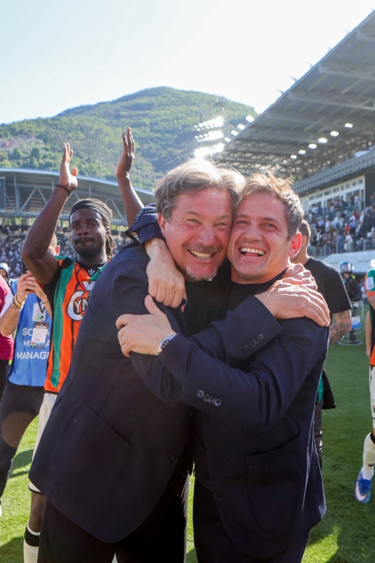Venezia's head coach Giovanni Stroppa during the Serie B soccer match between Sampdoria and Sudtirol at the Luigi Ferraris Stadium in Genova, Italy - Friday, May 01, 2026. Sport - Soccer . (Photo by Tano Pecoraro/Lapresse)