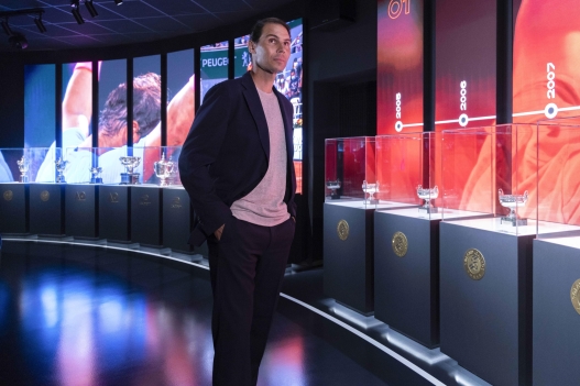 epa12956780 Spanish former professional tennis player Rafael Nadal during the presentation of the new Museum of the Rafa Nadal Academy in Manacor, Balearics Islands, Spain, 14 May 2026. The museum gathers objects of his career.  EPA/CATI CLADERA