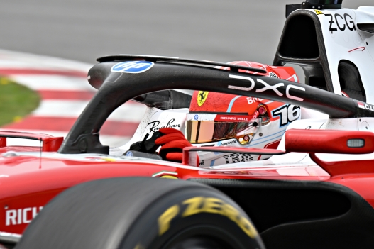 Ferrari driver Charles Leclerc, of Monaco, drives during the sprint race at the F1 Canadian Grand Prix auto race in Montreal, Saturday, May 23, 2026. (Jacques Boissinot/The Canadian Press via AP)