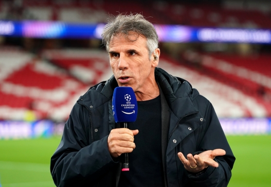  Former player and pundit, Gianfranco Zola, talks prior to the UEFA Champions League 2025/26 League Phase MD6 match between SL Benfica and SSC Napoli at  on December 10, 2025 in Lisbon, Portugal. (Photo by Gualter Fatia/Getty Images)