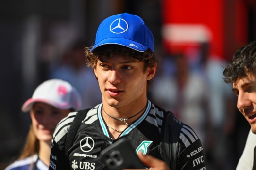  Andrea Kimi Antonelli of Italy and Mercedes AMG Petronas F1 Team arrives in the Paddock prior to the F1 Grand Prix of Barcelona-Catalunya at Circuit de Barcelona-Catalunya on June 14, 2026 in Barcelona, Spain. (Photo by Rudy Carezzevoli/Getty Images)