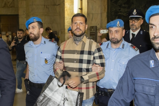 Nella foto Marco Ferdico Milano - Italia - Cronaca Lunedì, 25 Maggio, 2026 (Foto di Marco Ottico/Lapresse) Assize Court trial on the murder of the ultra-Inter leader Vittorio Boiocchi defendant Marco Ferdico Milan - Italy - News Monday, 25 May, 2026 (Photo by Marco Ottico/Lapresse)